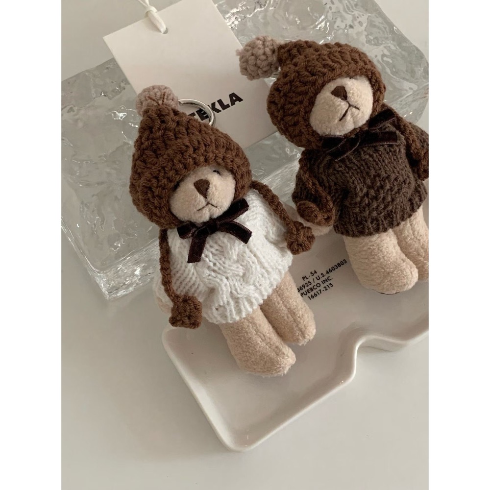 MiaoMiao Korea 療癒系針織毛衣小熊吊飾🧸 秋冬 東大門 正韓代購-細節圖2