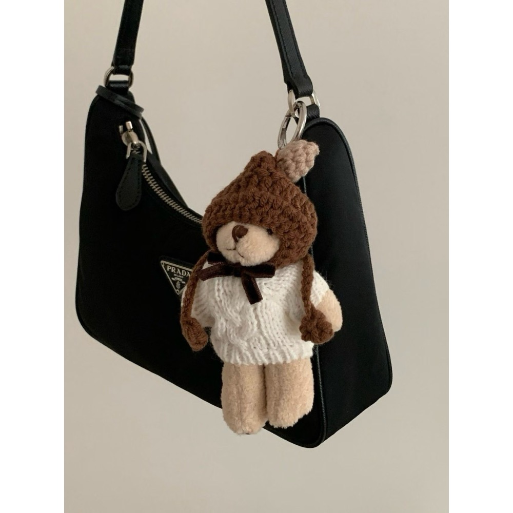 MiaoMiao Korea 療癒系針織毛衣小熊吊飾🧸 秋冬 東大門 正韓代購-細節圖3