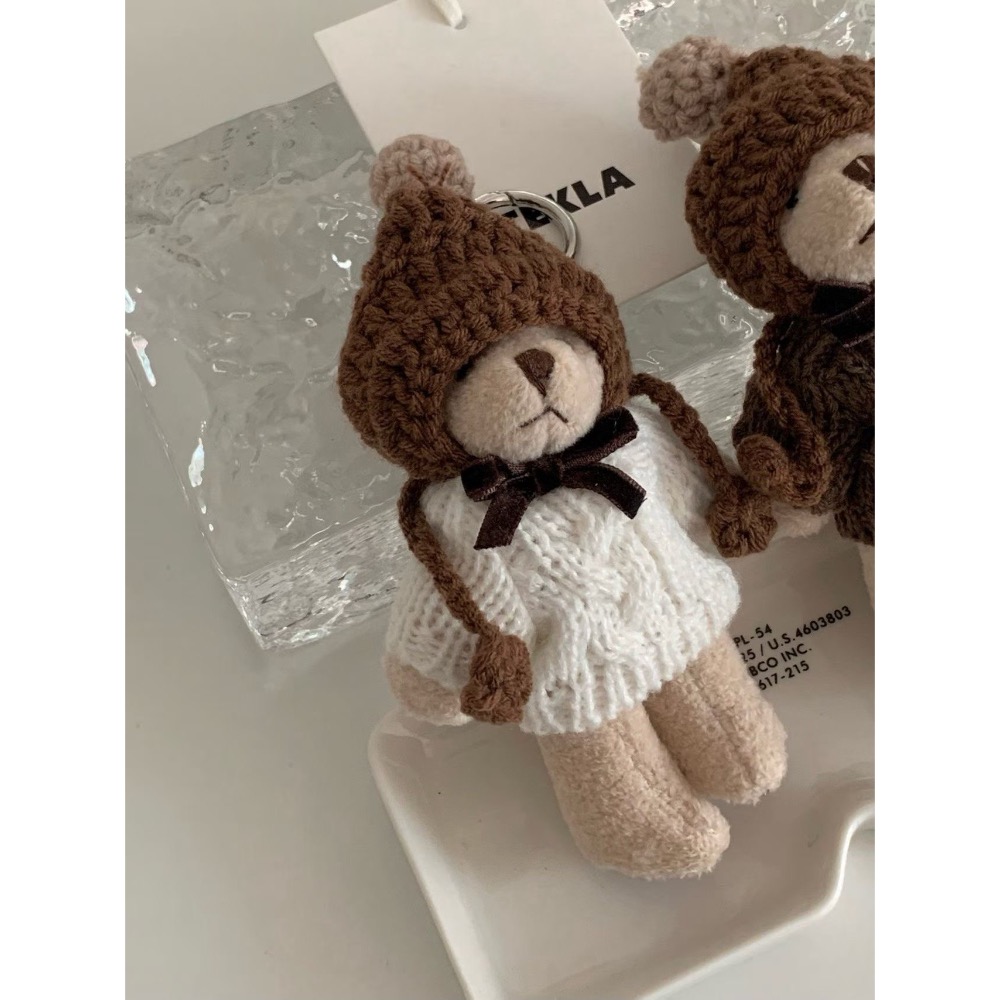 MiaoMiao Korea 療癒系針織毛衣小熊吊飾🧸 秋冬 東大門 正韓代購-細節圖5