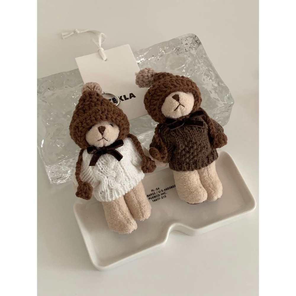 MiaoMiao Korea 療癒系針織毛衣小熊吊飾🧸 秋冬 東大門 正韓代購-細節圖7