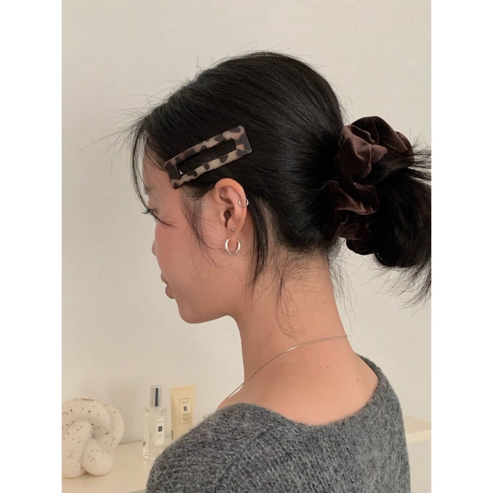 MiaoMiao Korea 清冷小姐姐必備🤎 復古琥珀髮夾（單枚）  秋冬 東大門 正韓代購-細節圖5