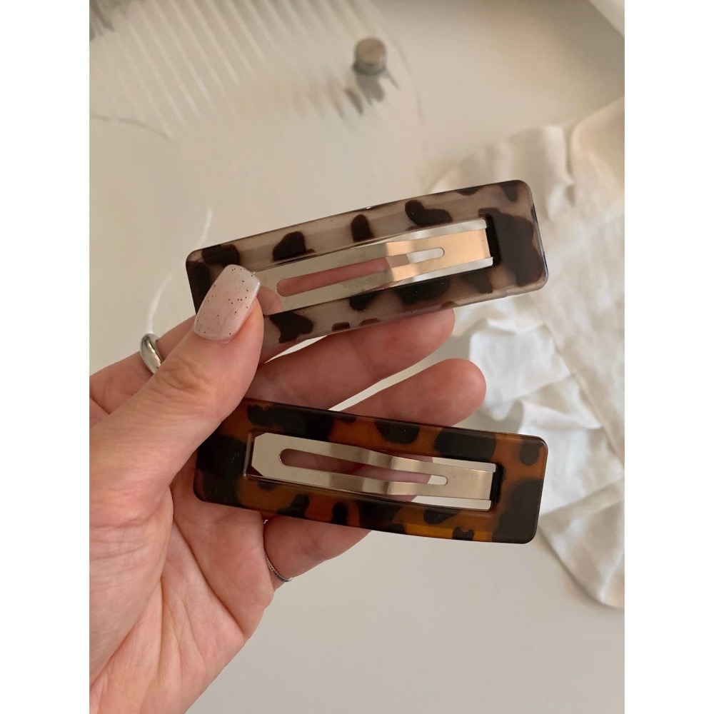 MiaoMiao Korea 清冷小姐姐必備🤎 復古琥珀髮夾（單枚）  秋冬 東大門 正韓代購-細節圖7