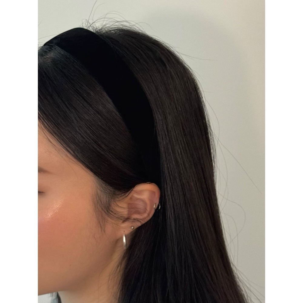 MiaoMiao Korea 法式復古🖤 質感天鵝絨黑色髮箍 秋冬 東大門 正韓代購-細節圖5