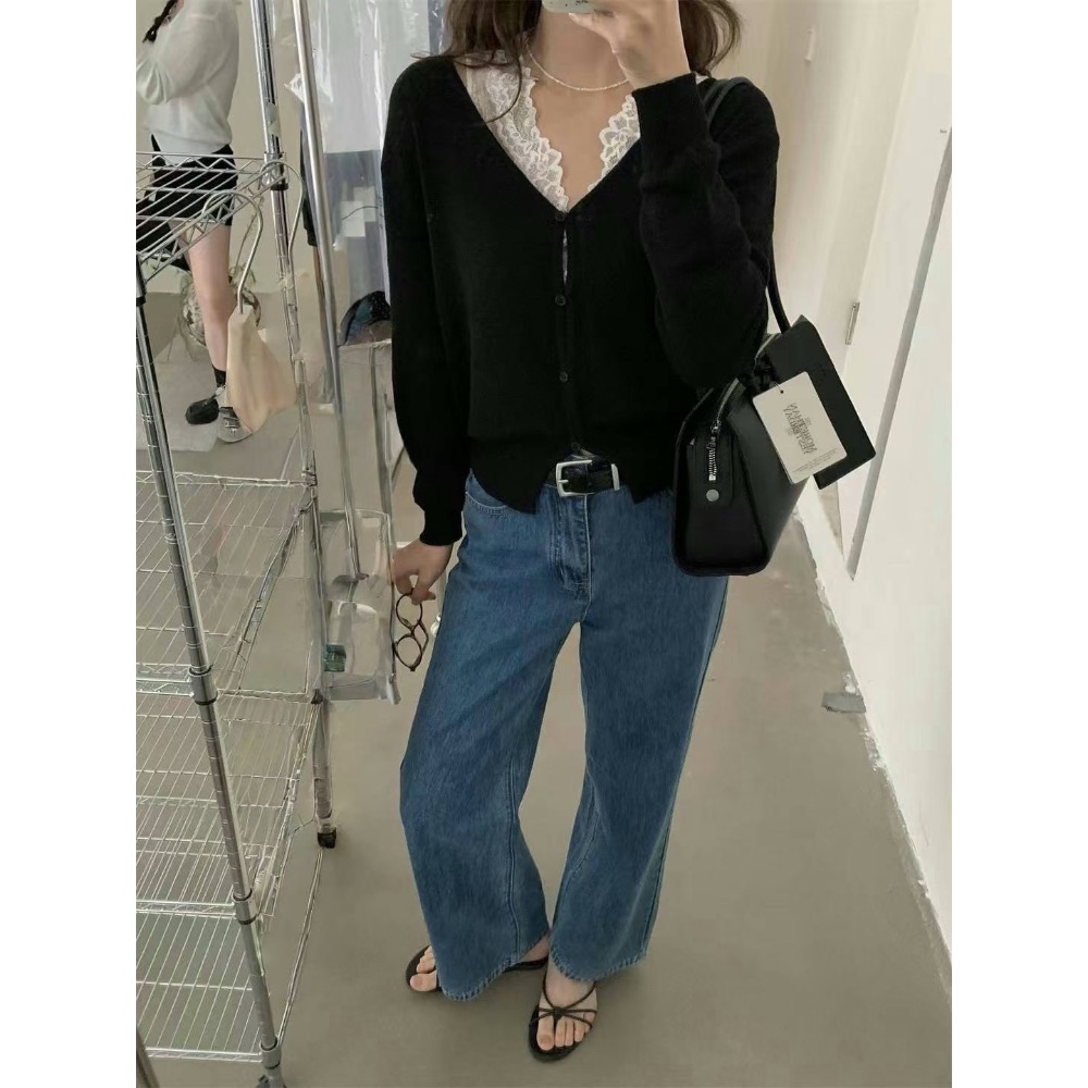 MiaoMiao Korea 溫柔純欲首選💗 兩件式蕾絲背心+薄針織外套 春季 東大門 正韓代購-細節圖9