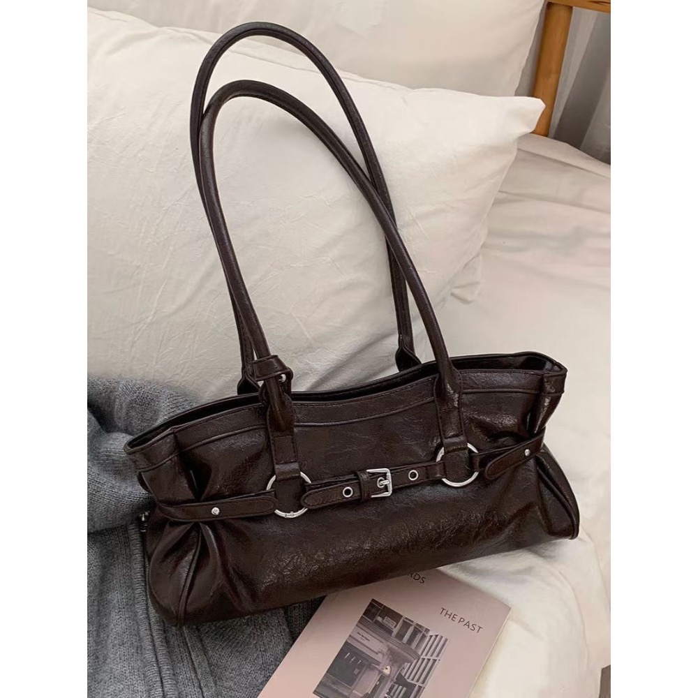MiaoMiao Korea 時髦精們快收👜 復古皮帶釦肩背包 秋冬 東大門 正韓代購-細節圖2