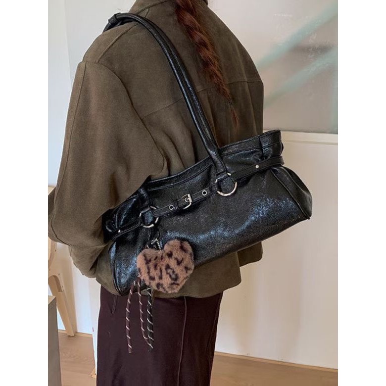 MiaoMiao Korea 時髦精們快收👜 復古皮帶釦肩背包 秋冬 東大門 正韓代購-細節圖3