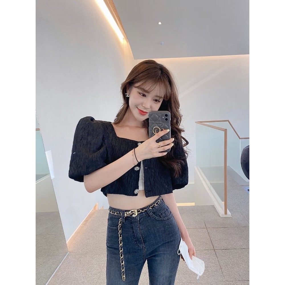 MiaoMiao Korea 穿搭顯高級💖 小香皮革金屬方形針釦腰鍊 東大門 正韓代購-細節圖3