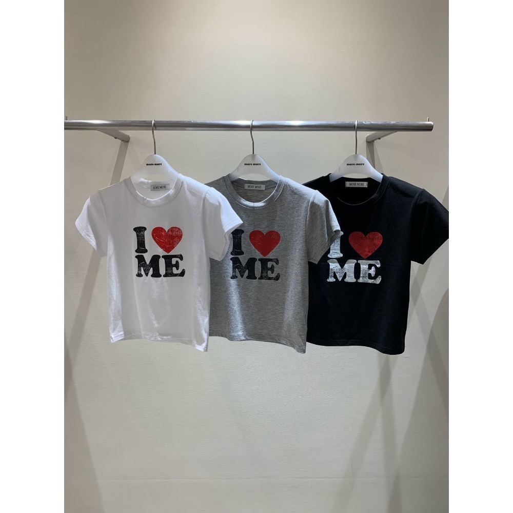 【現+預】MiaoMiao Korea 經典美式❤️ I LOVE ME 復古印花T恤 春夏 東大門 正韓代購-細節圖6