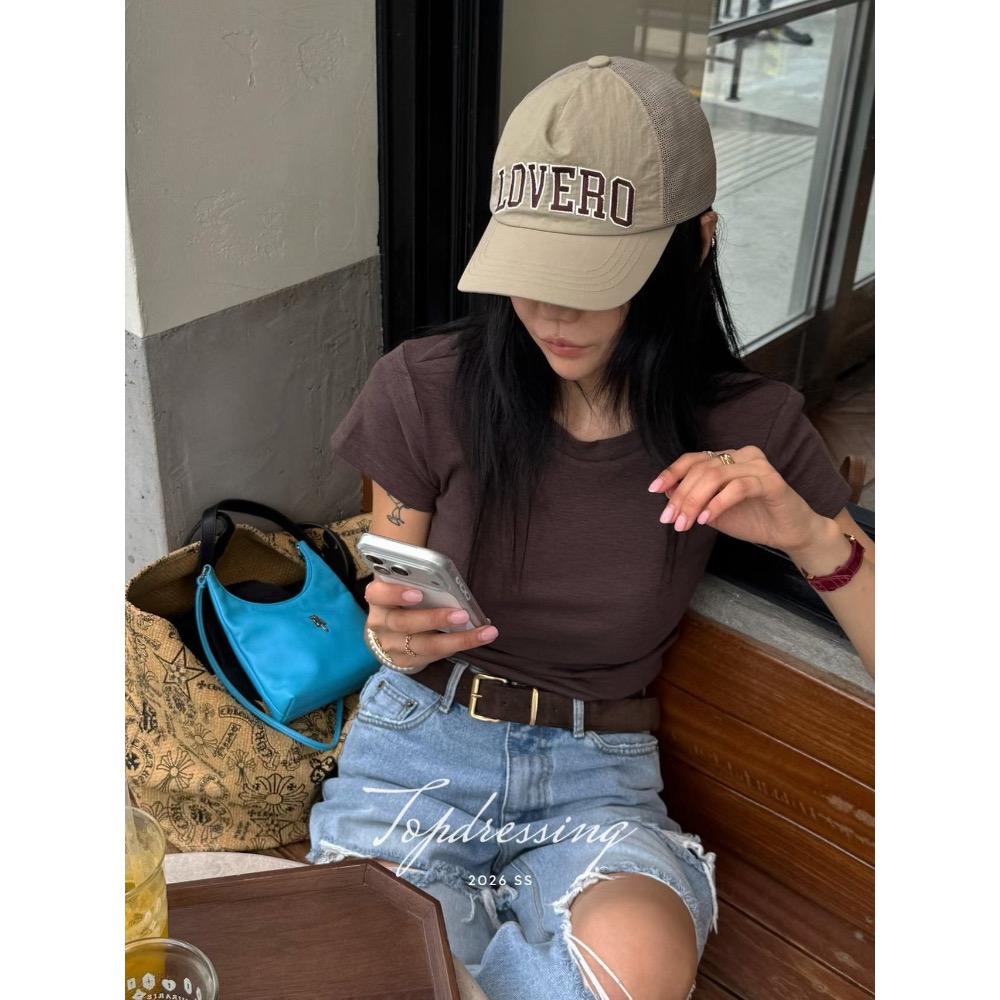 MiaoMiao Korea 檔口銷冠🏆 質感百搭素面修身T恤 春夏 東大門 正韓代購-細節圖3
