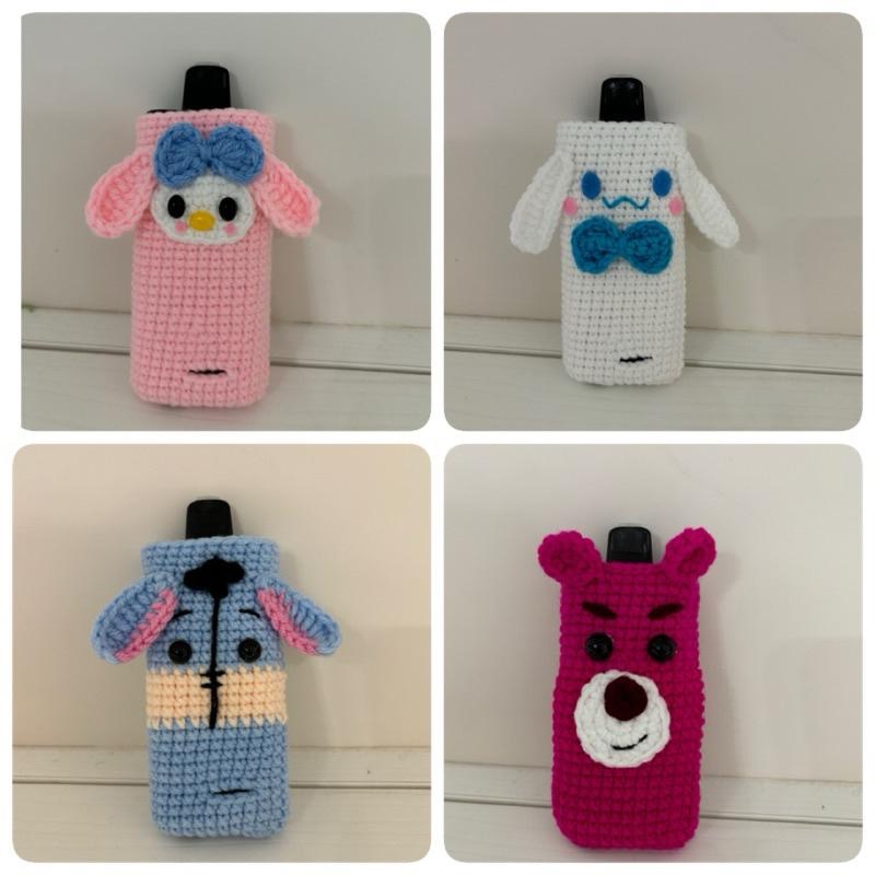 Jojo愛編織 客製 耳機小提袋 毛線編織AirPods保護套★米妮 ★毛線耳機包 掛式小包包  耳機包 耳機納袋-細節圖6