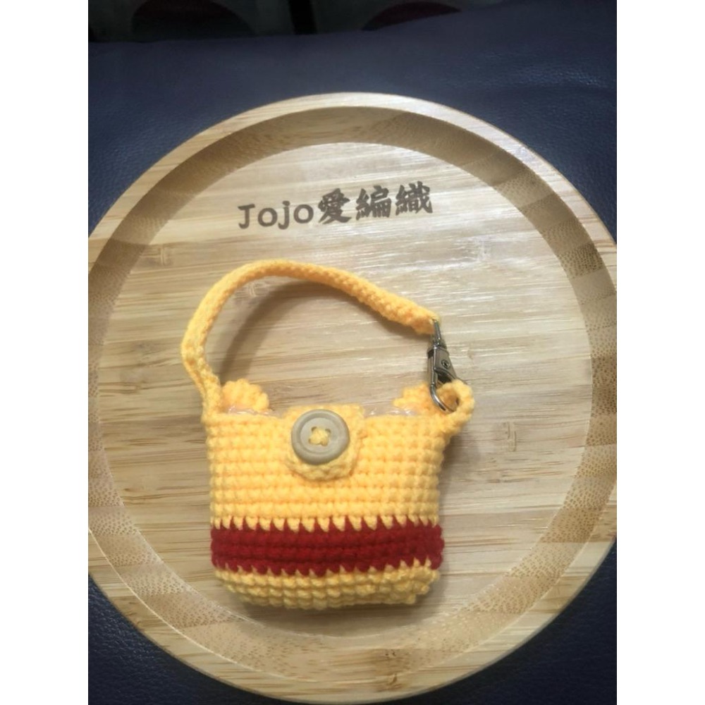 Jojo愛編織 客製 耳機小提袋 毛線編織AirPods保護套★米妮 ★毛線耳機包 掛式小包包  耳機包 耳機納袋-細節圖8