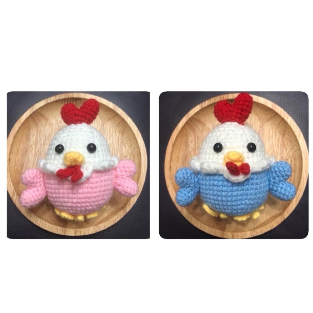 Jojo愛編織 毛線帶路雞 入厝起家雞 可愛Q版帶路雞 結婚帶路雞 歸寧帶路雞 手工製帶路雞 帶路雞擺飾-細節圖2