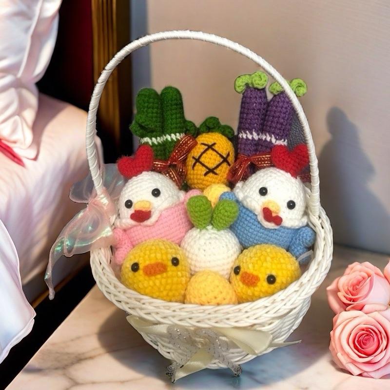 Jojo愛編織 毛線帶路雞 入厝起家雞 可愛Q版帶路雞 結婚帶路雞 歸寧帶路雞 手工製帶路雞 帶路雞擺飾-細節圖6