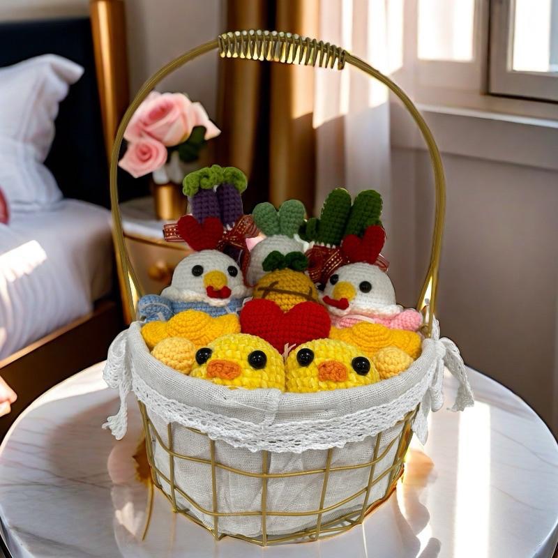 Jojo愛編織 毛線帶路雞 入厝起家雞 可愛Q版帶路雞 結婚帶路雞 歸寧帶路雞 手工製帶路雞 帶路雞擺飾-細節圖7