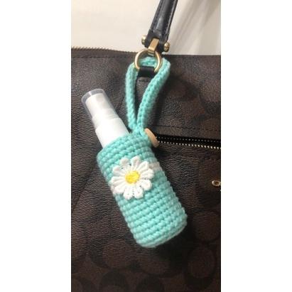 Jojo愛編織 浪漫系列酒精瓶袋 毛線編織(含酒精空瓶)30ml 酒精袋 酒精隨身袋酒精瓶收納袋-細節圖2