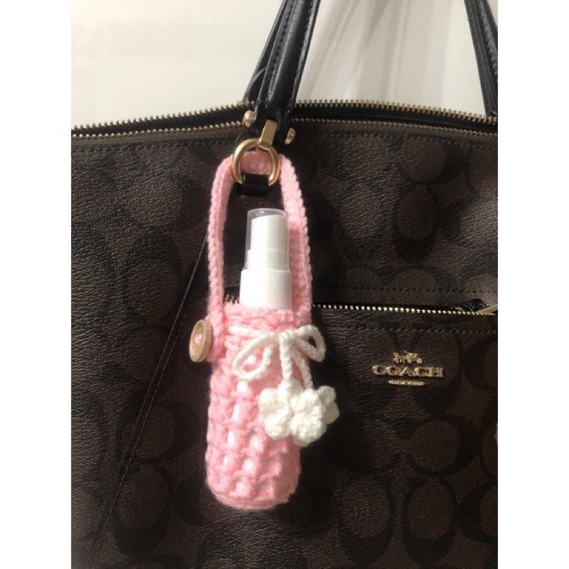 Jojo愛編織 浪漫系列酒精瓶袋 毛線編織(含酒精空瓶)30ml 酒精袋 酒精隨身袋酒精瓶收納袋-細節圖5