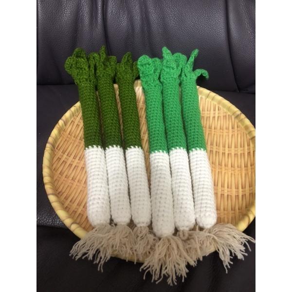 Jojo愛編織 ((特價)聰明門專用大蔥1組=6支 抓周儀式用品 抓周道具 抓周儀式道具 聰明門專用大蔥 針織抓周道具-細節圖2