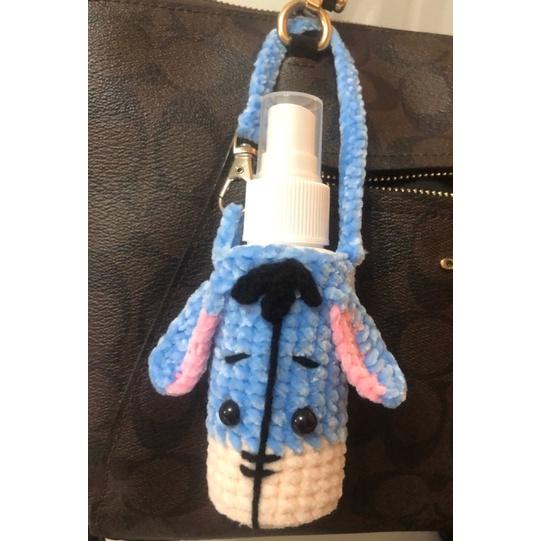 雪絨線維尼 䇄耳隨身酒精瓶袋(含酒精空瓶) 60ml酒精瓶收納袋 防疫酒精瓶袋掛袋  酒精瓶套 手作酒精瓶袋 酒精米奇-細節圖2