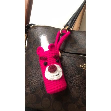 雪絨線維尼 䇄耳隨身酒精瓶袋(含酒精空瓶) 60ml酒精瓶收納袋 防疫酒精瓶袋掛袋  酒精瓶套 手作酒精瓶袋 酒精米奇-細節圖5