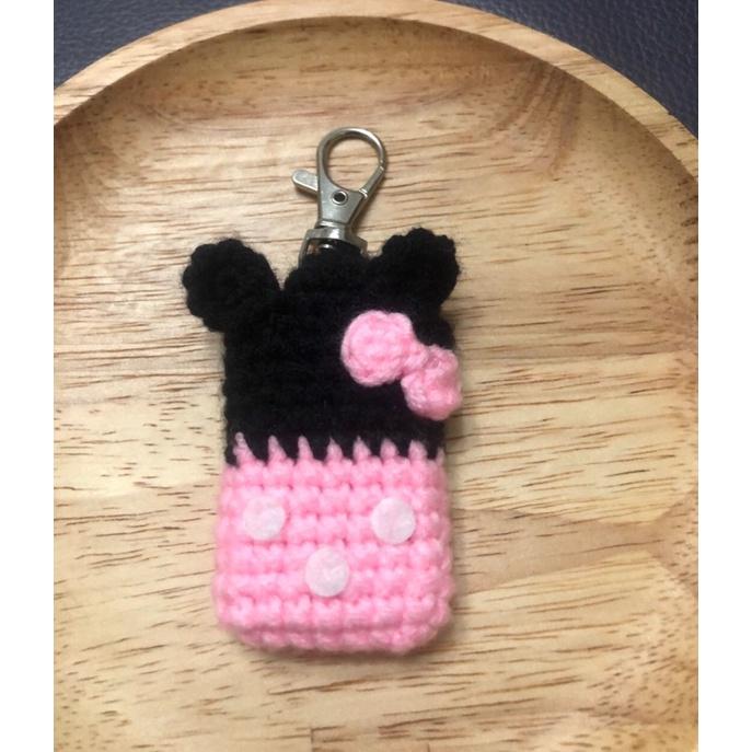 Jojo愛編織 毛線編織 磁卡套 手作針織 毛線手作 屹耳 大樓感應卡套  鑰匙套卡套-細節圖4