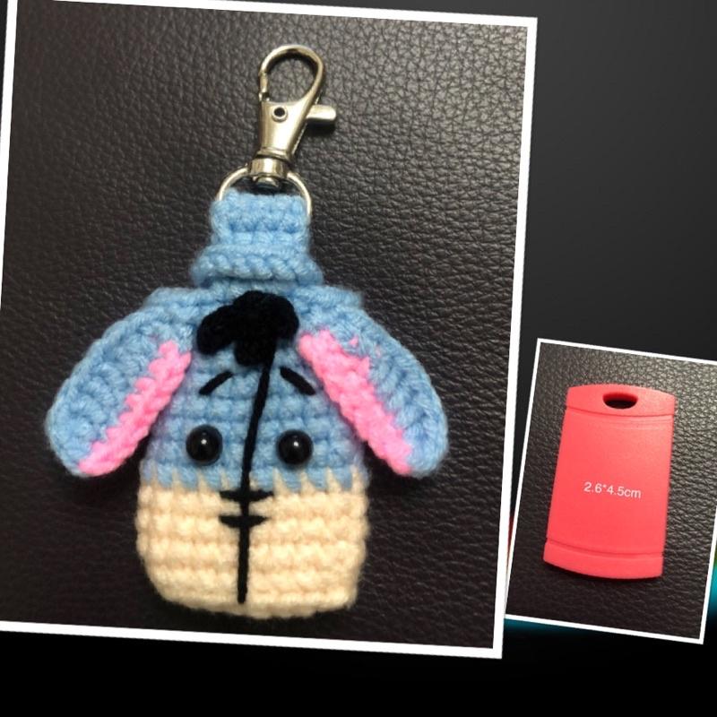 Jojo愛編織 毛線編織 磁卡套 手作針織 毛線手作 屹耳 大樓感應卡套  鑰匙套卡套-細節圖5