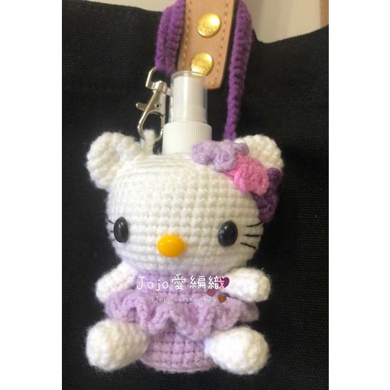 毛線編織 屹耳 維尼 米奇  KITTY酒精瓶袋(含60ml酒精空瓶)  防疫酒精瓶袋掛袋  酒精瓶套 手作酒精瓶袋-細節圖7