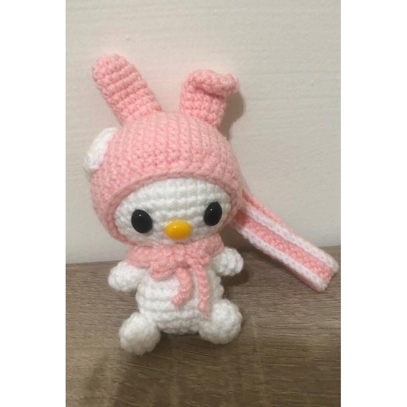 屹耳鑰匙掛飾 純手工 毛線編織 屹耳娃娃 編織娃娃 龍貓娃娃 毛線娃娃-細節圖3