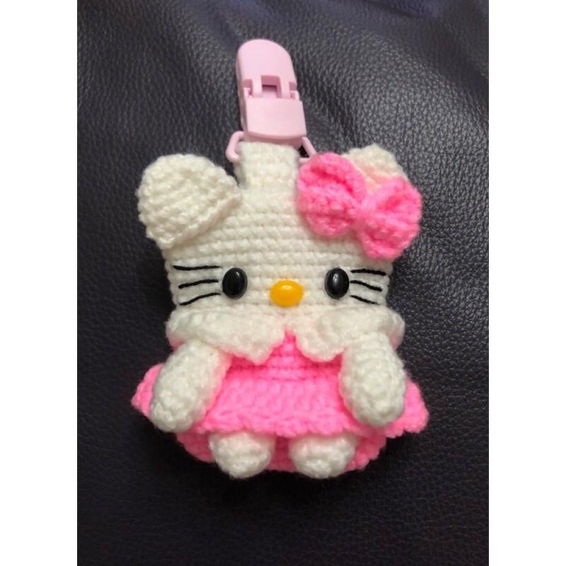 ★純手工 毛線編織 ★Kitty毛線平安符袋/ 手作毛線史努比平安福袋-細節圖2