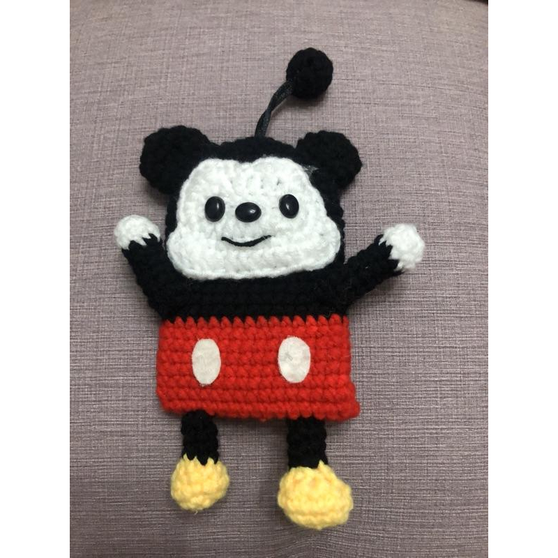 Jojo愛編織 鑰匙包 客製 ★維尼 龍貓 米奇 屹耳 美樂蒂 河馬 恐龍★純手工 毛線編織 手作鑰匙包 客製化鑰匙圈-細節圖4