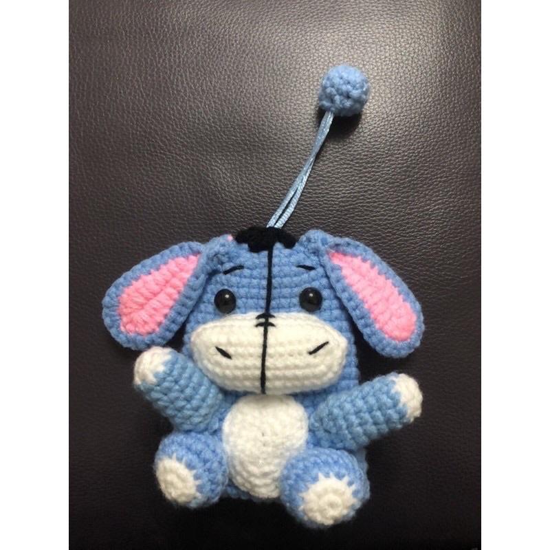 Jojo愛編織 鑰匙包 客製 ★維尼 龍貓 米奇 屹耳 美樂蒂 河馬 恐龍★純手工 毛線編織 手作鑰匙包 客製化鑰匙圈-細節圖5