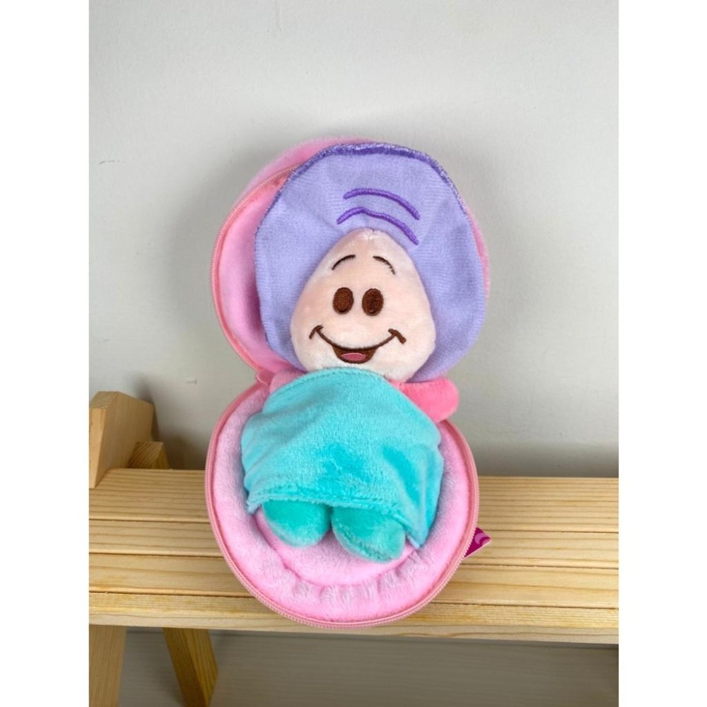 迪士尼 5吋牡蠣寶寶貝殼款 寶寶與貝殼可分離 貝殼有拉鍊閉合-細節圖6