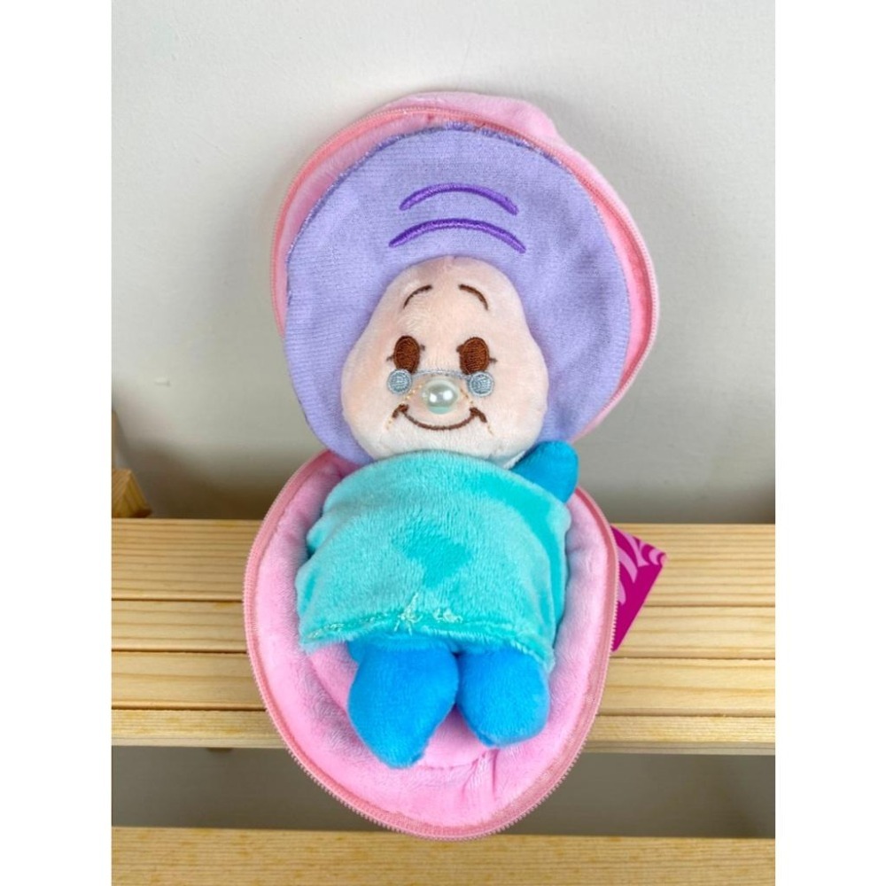 迪士尼 5吋牡蠣寶寶貝殼款 寶寶與貝殼可分離 貝殼有拉鍊閉合-細節圖7