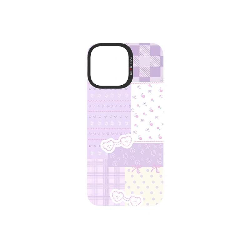 CASEBANG百變殼 碎花拼貼系列 芋泥碎冰 iPhone16/15/14/13/Pro/Max 三星S24/S25-細節圖2