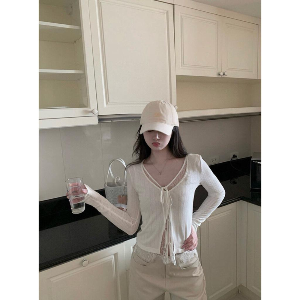 想要什麼風格我都有💗 🏷️層次感蕾絲兩件式上衣-細節圖6