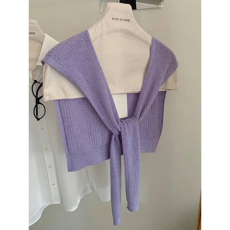 【Swan＇s room】｜🔜現貨 24小時內出貨+預購｜披肩系列新款✨含羊毛 春夏針織披肩 (6colors)-細節圖5