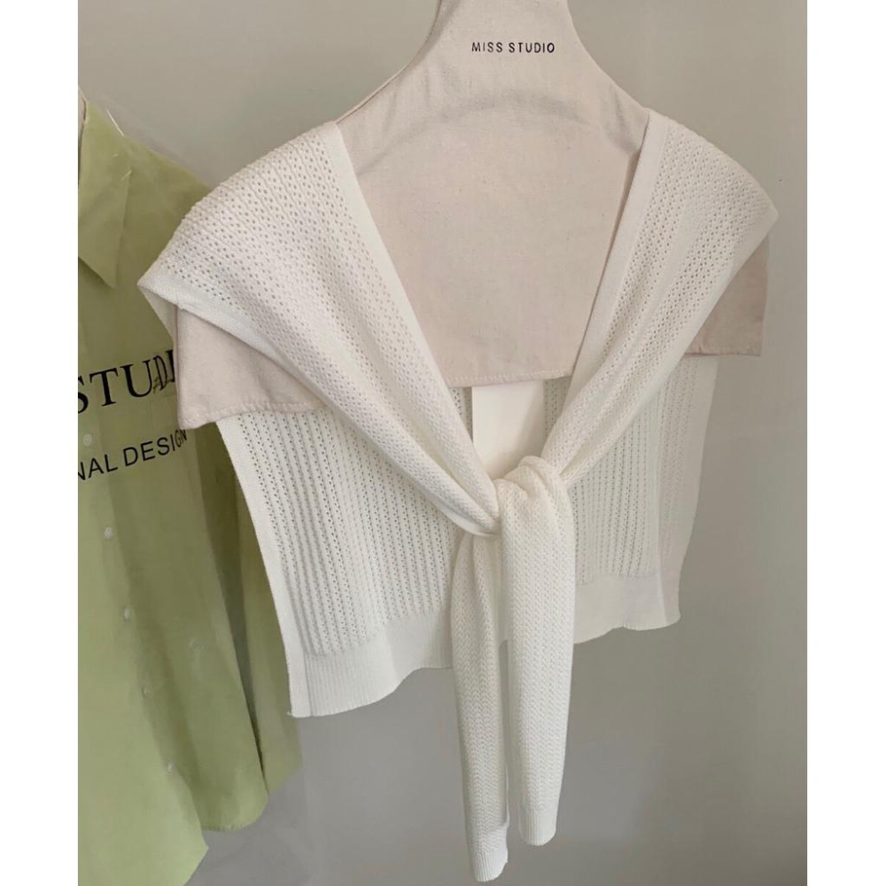 【Swan＇s room】｜🔜現貨 24小時內出貨+預購｜披肩系列新款✨含羊毛 春夏針織披肩 (6colors)-細節圖6