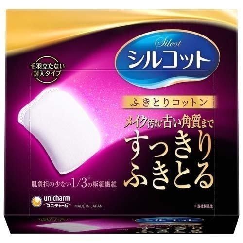 Silcot 絲花化妝棉 日本境內版 日本原裝  1/2 輕柔 不起毛球 不留綿絮 UNICHARM 濕敷 卸妝 保養-細節圖2