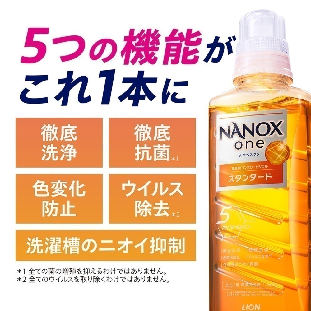 獅王 LION NANOX ONE 濃縮洗衣精 新包裝 日本境內 奈米樂 無臭化 酵素 除臭 瓶裝 補充包 全方位-細節圖4