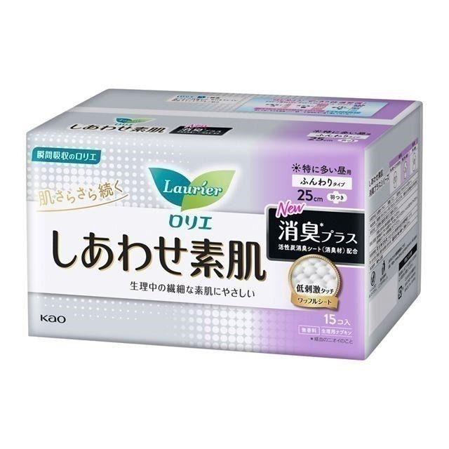 日本境內 蕾妮亞 舒膚Free 素肌 衛生棉 KAO 花王 Laurier 無香料 素肌活性碳-細節圖8