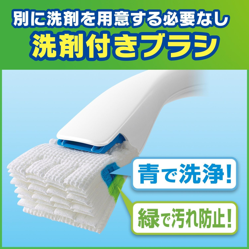 日本 Johnson 莊臣 水溶性 拋棄式 馬桶清潔刷 清潔劑 刷頭 替換裝 補充包-細節圖4