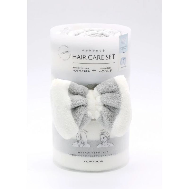 日本 CB JAPAN CARARI 超細纖維 擦頭巾 髮帶 2件組 速乾 4.5倍吸水 毛巾-細節圖2