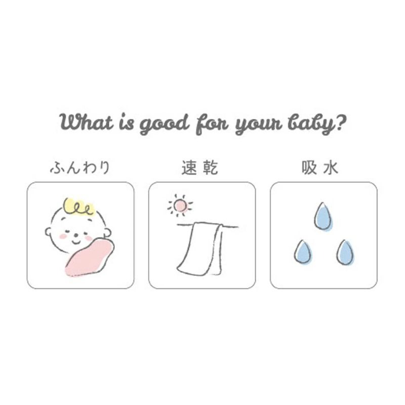 日本製 津OBORO 嬰兒毛巾 新生兒 純棉 方巾 口水巾 快速吸水 紗布巾 親膚 敏感肌-細節圖6