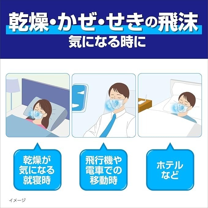 日本 小林製藥 睡眠 加濕口罩 日用 夜用 保濕口罩 口罩 蒸氣 平面口罩 立體口罩-細節圖7