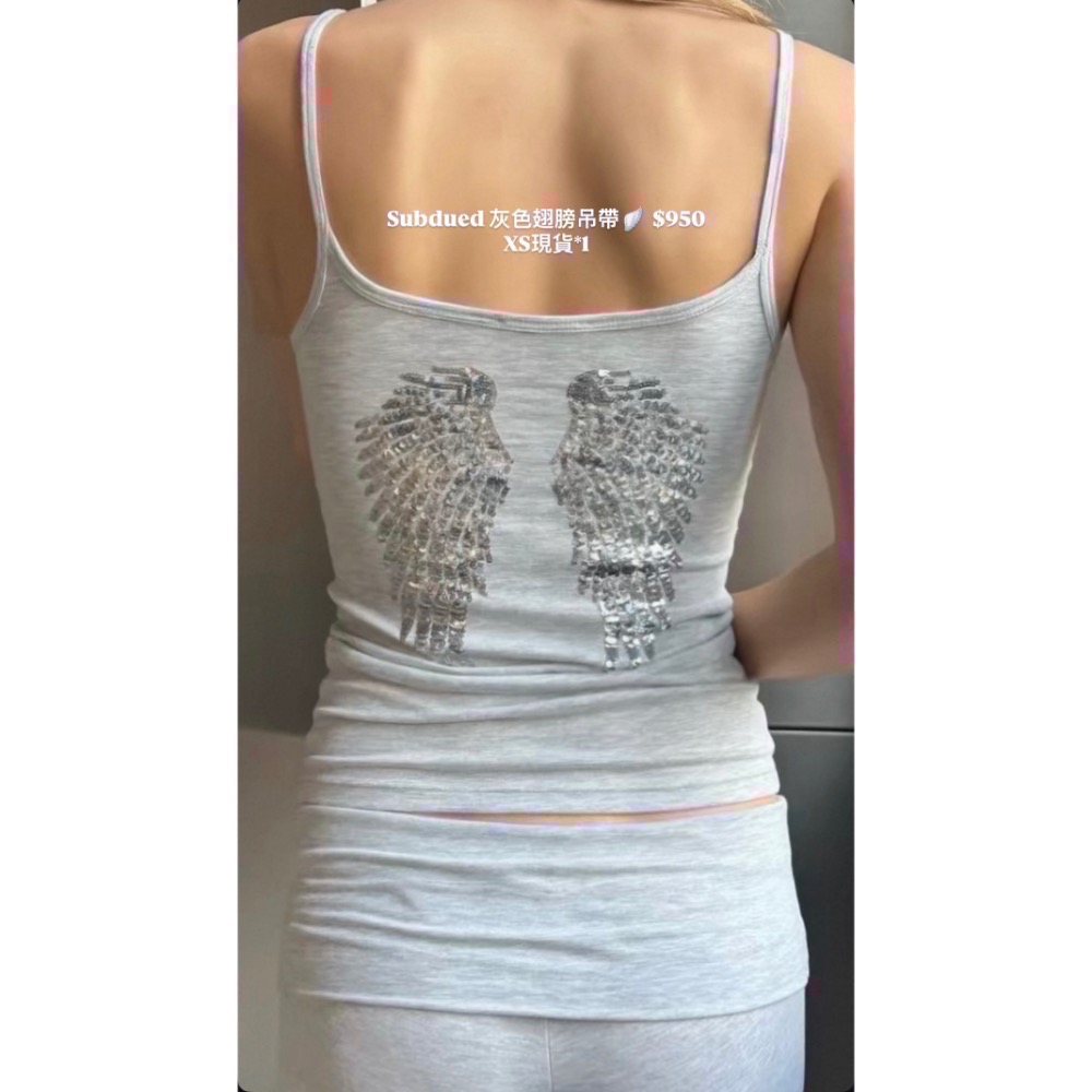 Subdued Tank Top With Wings-細節圖2