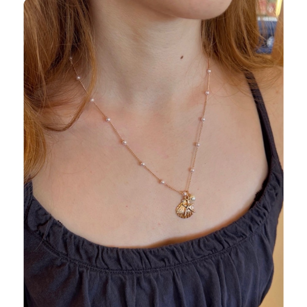Brandy Melville Seashell And Starfish Necklace-細節圖2