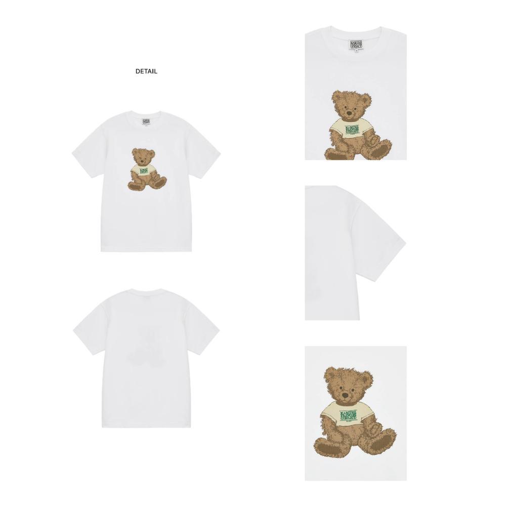 【韓氏愛美】MARITHE 小熊T恤 短袖 白色 MFG 小熊 韓國熱銷-細節圖2