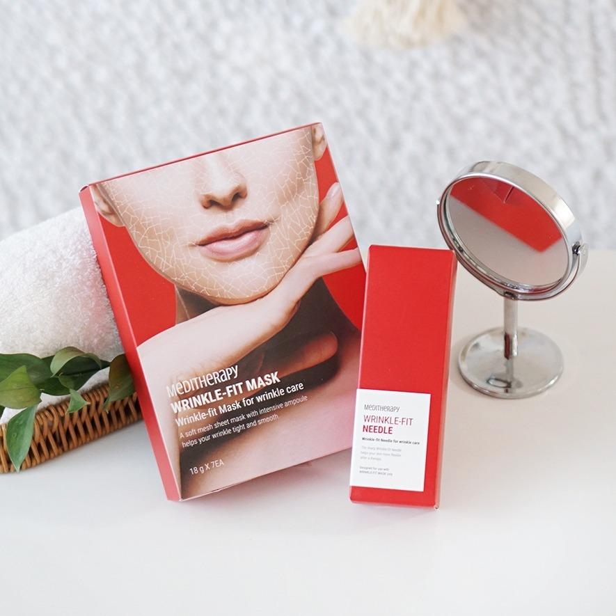 【韓氏愛美】MEDITHERAPY 單片 提拉網眼面膜 頸膜 緊緻膠原蛋白眼膜 修復 面膜 綠橘角質清潔包1組-細節圖2