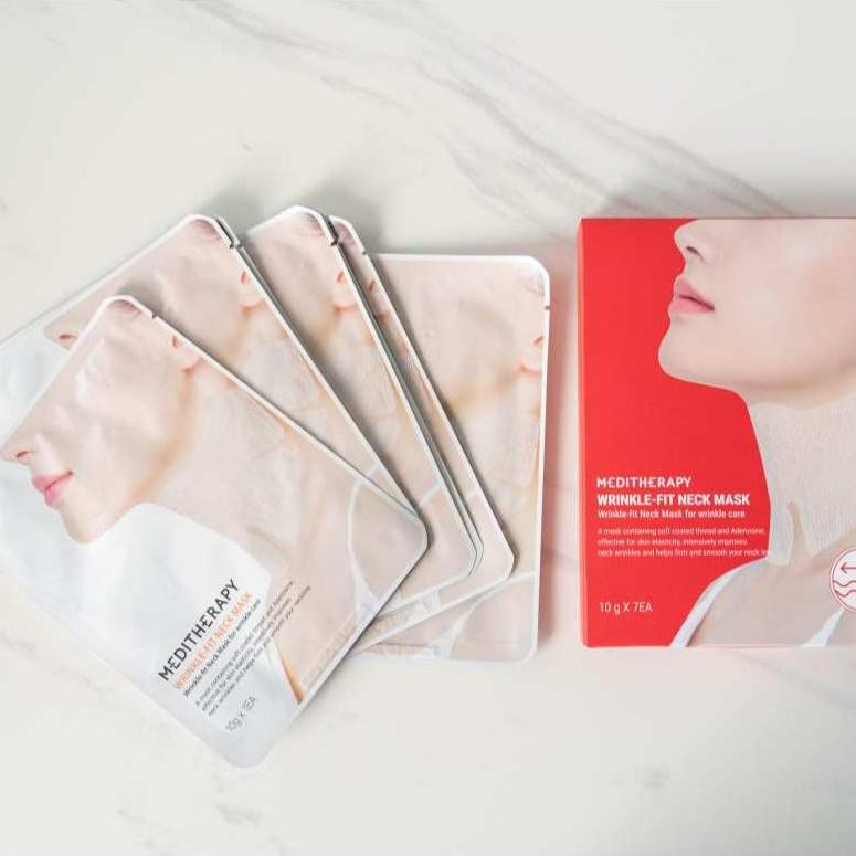 【韓氏愛美】MEDITHERAPY 單片 提拉網眼面膜 頸膜 緊緻膠原蛋白眼膜 修復 面膜 綠橘角質清潔包1組-細節圖4