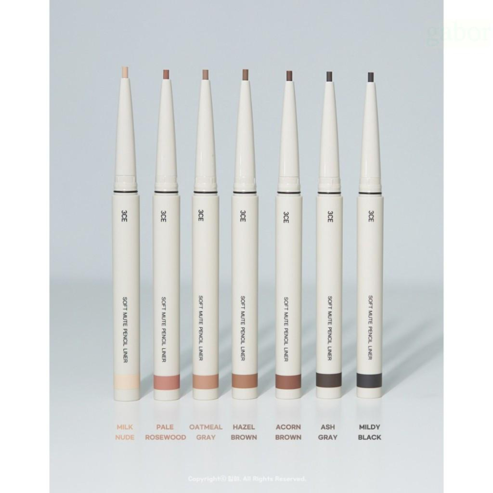 【韓氏愛美】3CE 自然輕柔眼線膠筆 全能眉筆 眉筆 眼線膠筆 眼線筆-細節圖4