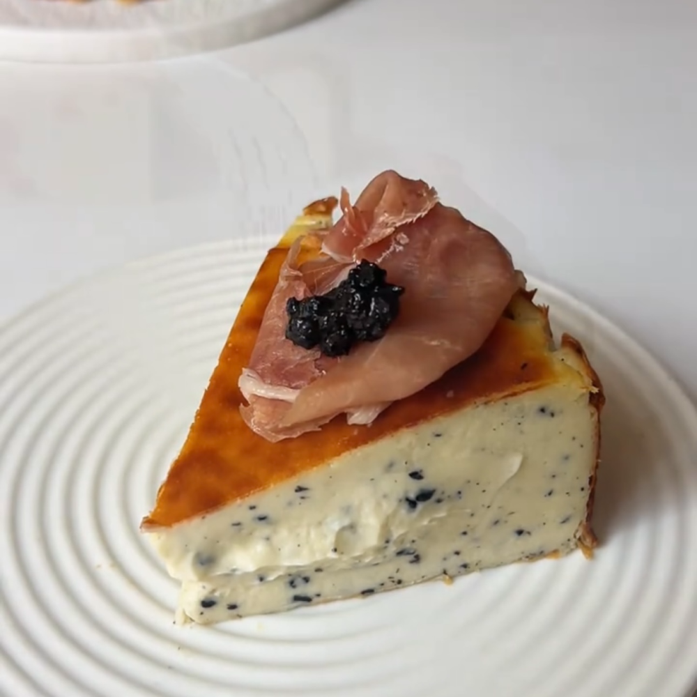 【無糖之家】黑松露巴斯克乳酪蛋糕6吋580克 一顆就免運 第二顆再折100 無加砂糖無麵粉無麩質-細節圖2